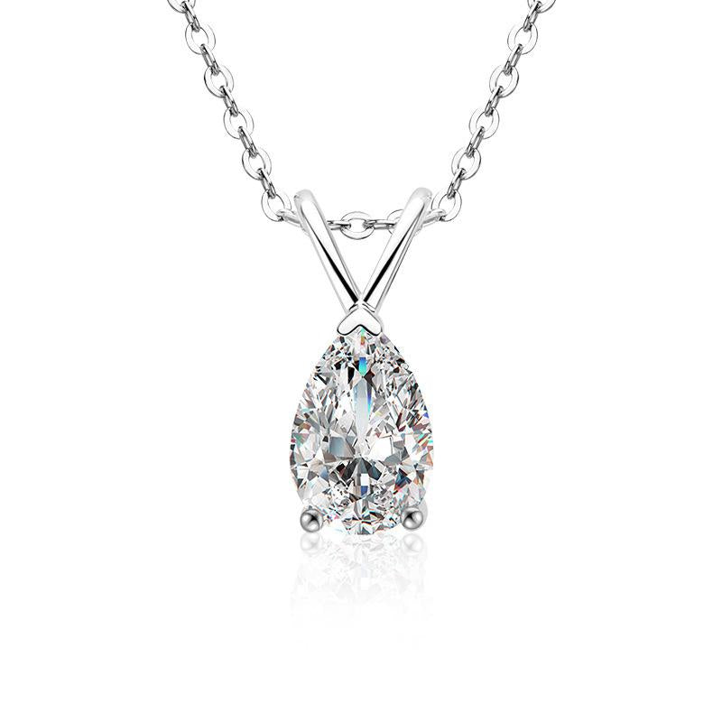 1.5CT Moissanite Pear Necklace