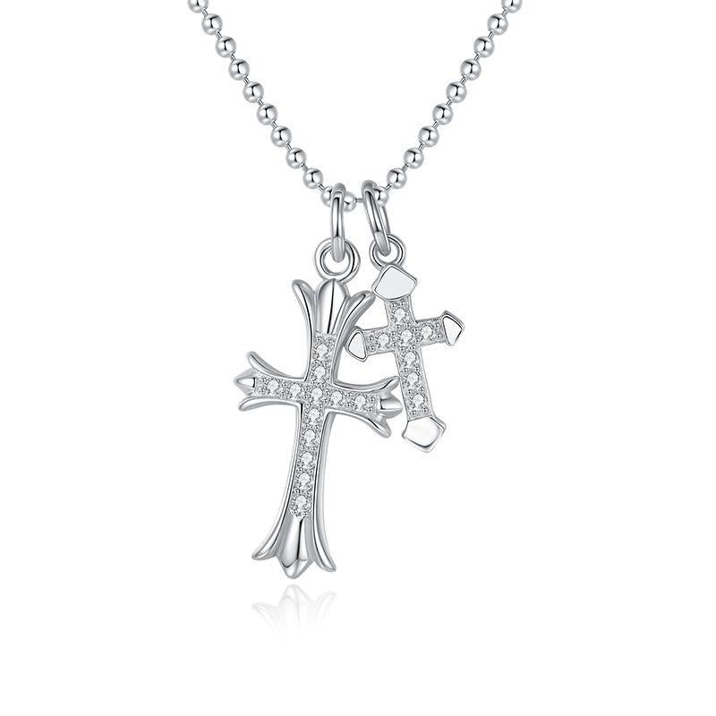 53.Double Cross Necklace S925