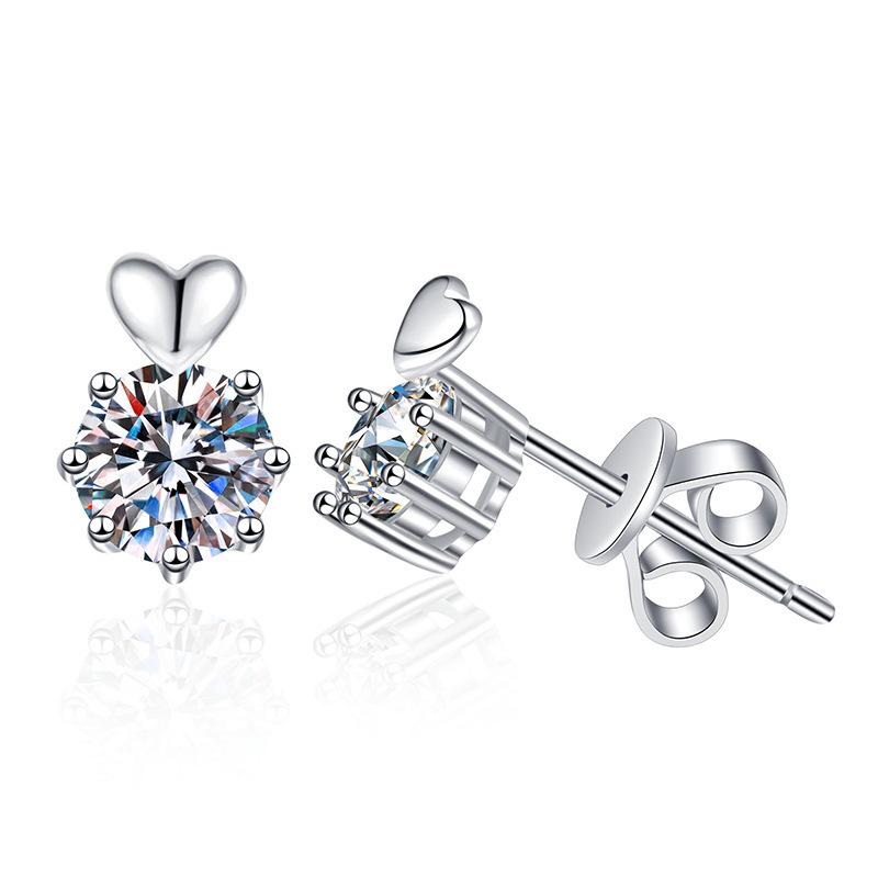 0.5CT Luna Heart Studs