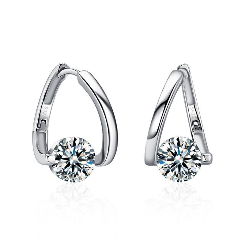 1 CT. Moissanite Irregular Earrings