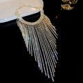 Glod Tassel Statement Necklace