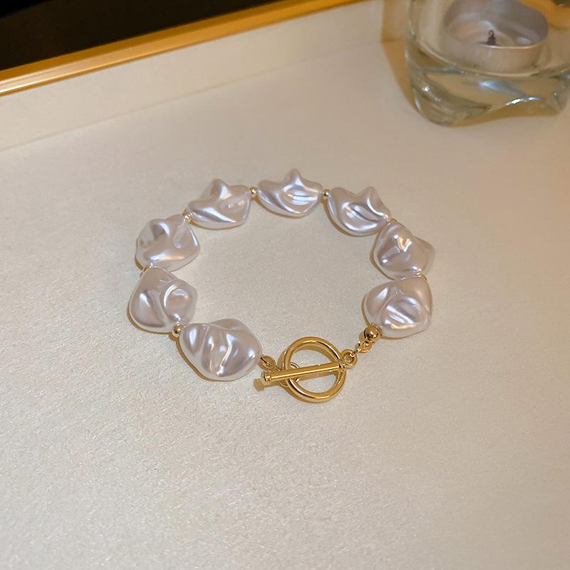 French Vintage Natural Baroque Pearl Bracelet