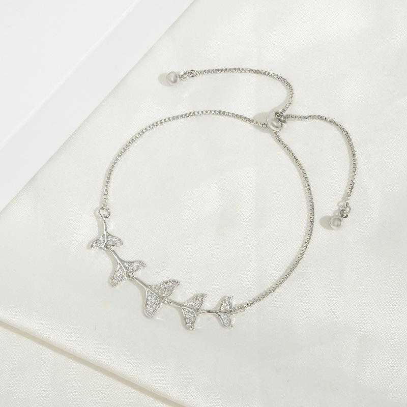 100Minimalist Mermaid Tail Gold Charm Bracelet