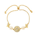 102Minimalist Lucky Gold Bean Pull-out Bracelet