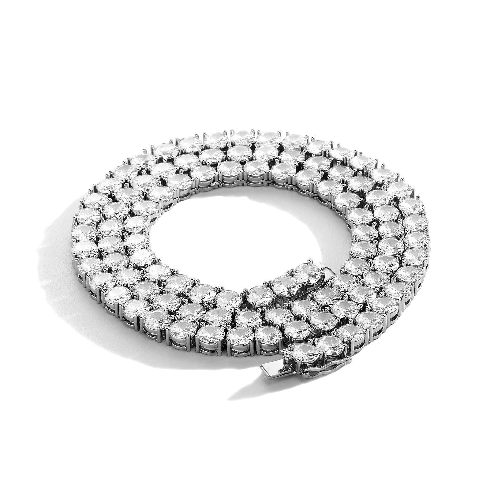 Classic Silver Plated Sparkling Tennis Bracelet 5MM/7inch