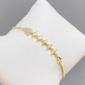 97Minimalist Wave Gold Bangle Bracelet