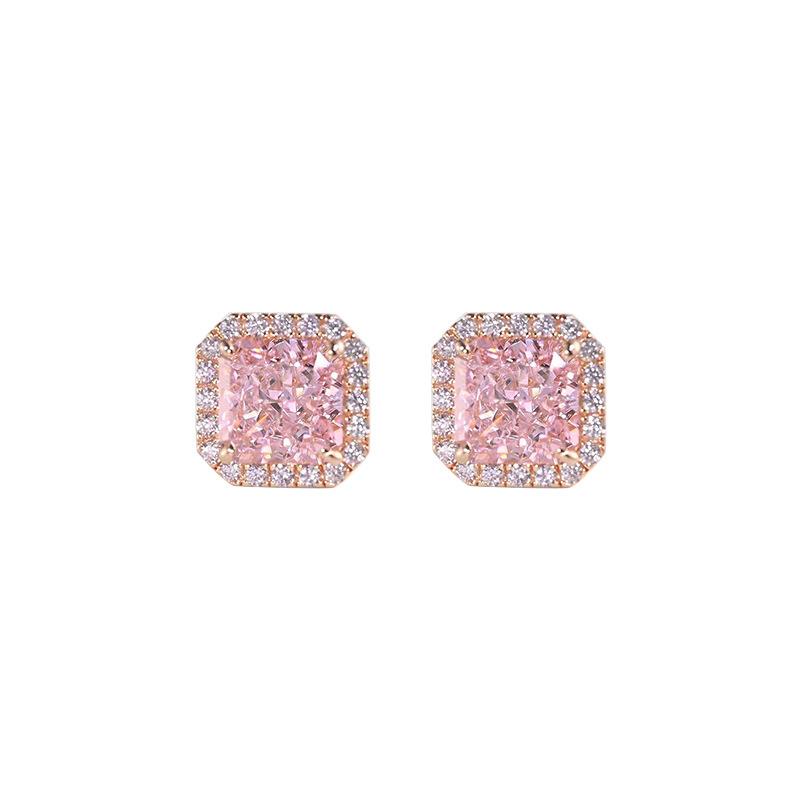 129Rose Gold Mermaid Tail Stud Earrings