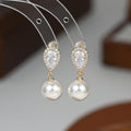 135-136French Vintage Pearl Drop Earrings