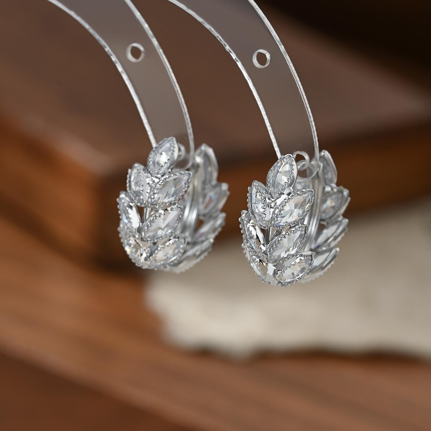 141Micro-inlaid zirconium earring