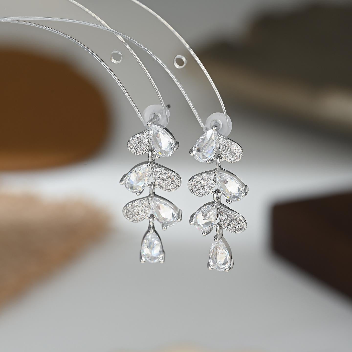 144-145French Vintage Wheat Ear Drop Earrings