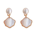 Shell Pearl Drop Earrings
